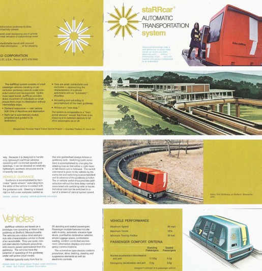 StaRRcar Automatic Transportation System brochure, Alden Self-Transit Systems Corporation, c. 1975. Reproduced by permission from Alden DAVe Systems.